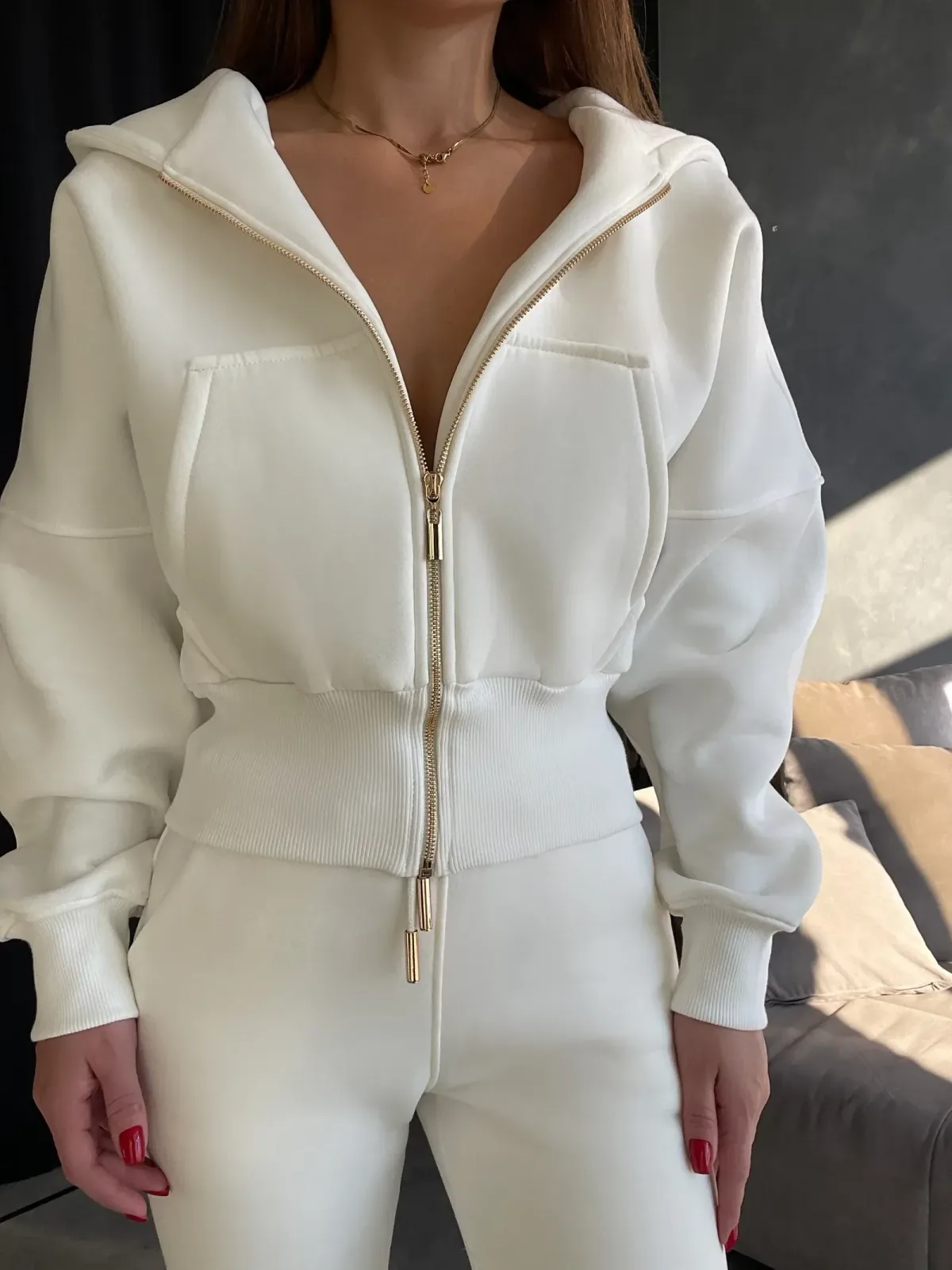Hoodie insulated ASH Ivory, photo 2